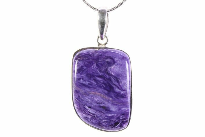 Siberian Charoite Pendant (Necklace) - Sterling Silver #382973